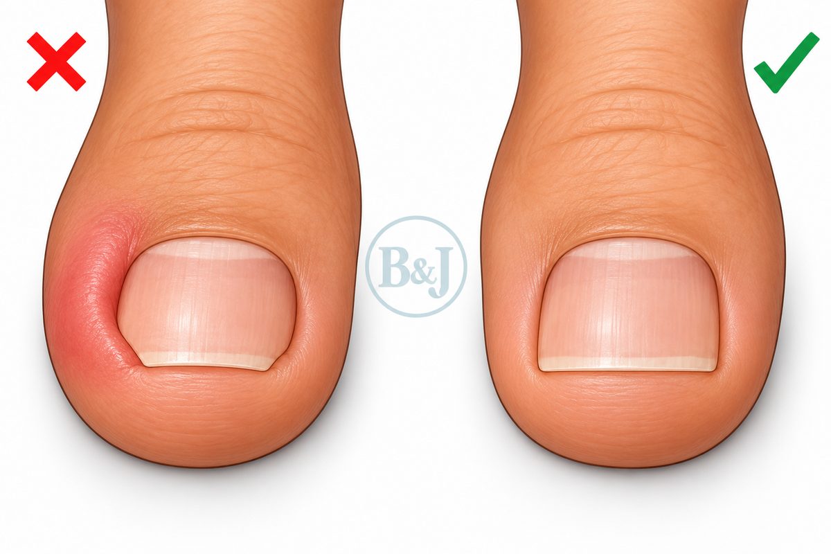 Cut your nails straight across